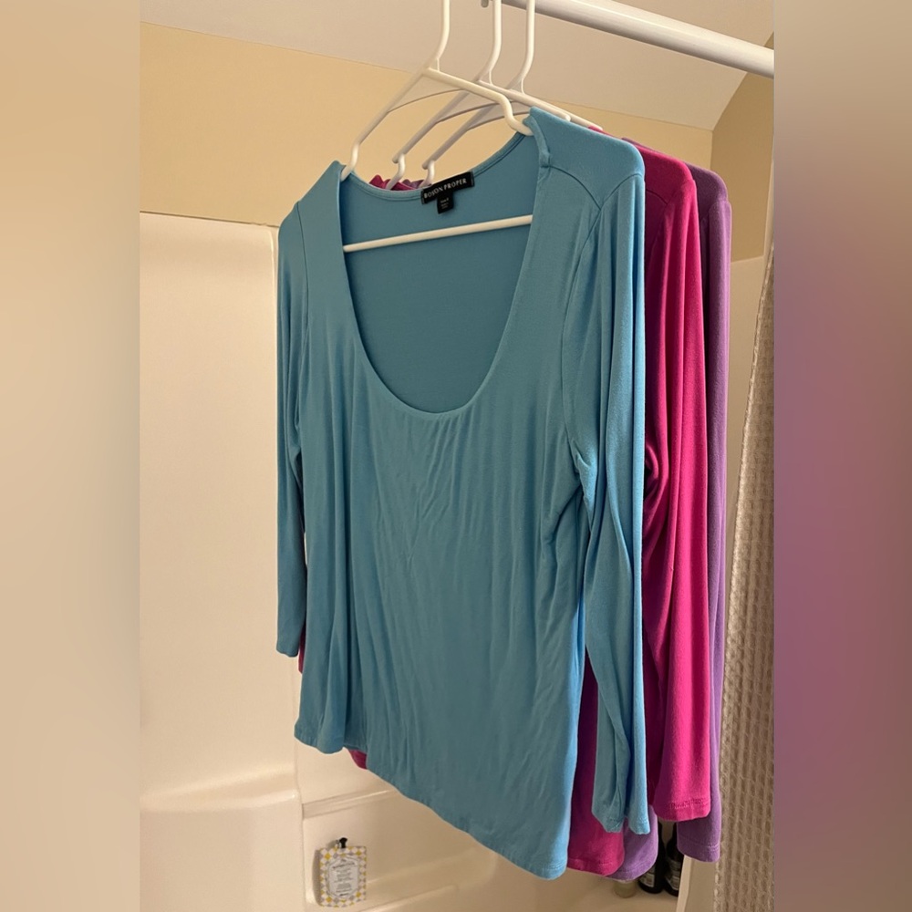 Boston Proper SET OF 3 Ladies 3/4 sleeve tops